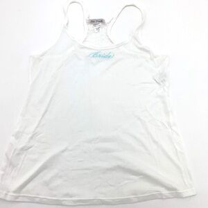 4/$25 Bride White Tank Top Lace Large NEW